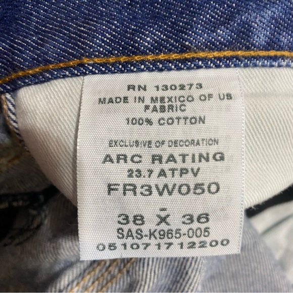 Wrangler Men’s FRC Flame Resistant Relaxed Fit FR3W050 Jeans 38/36 - Picture 6 of 8